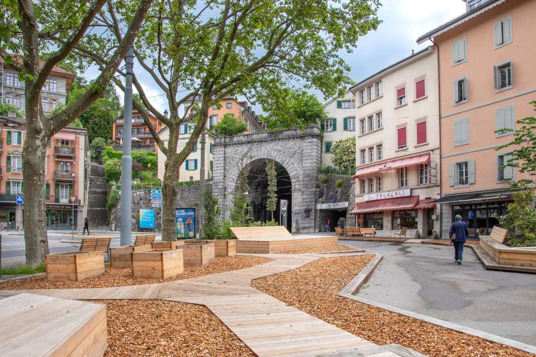 La Ville Olympique améliore ses espaces publics avec un accent sur la place du Tunnel et de la Riponne.
