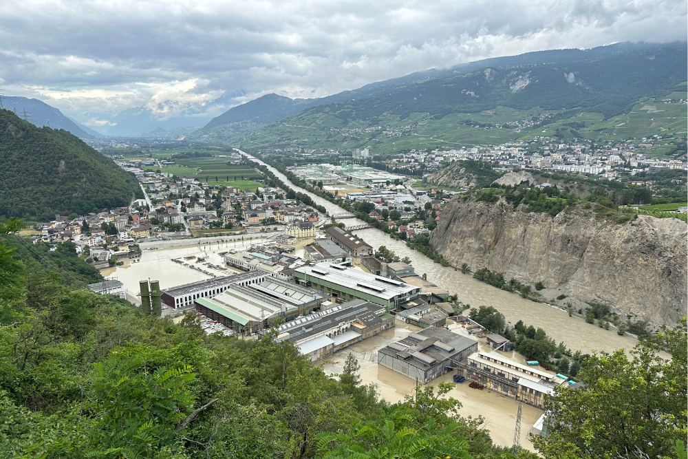 Site Chippis inondé