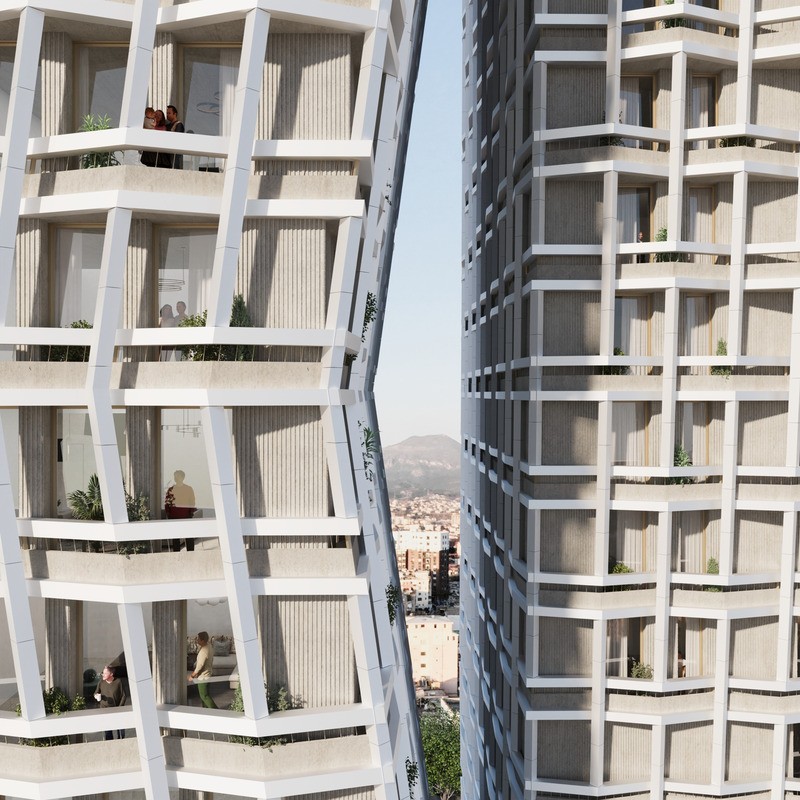 Le design de Bond Tower, avec ses volumes interconnectés et ses espaces verts inspirés des montagnes albanaises, crée une présence emblématique tout en enrichissant la vie communautaire.