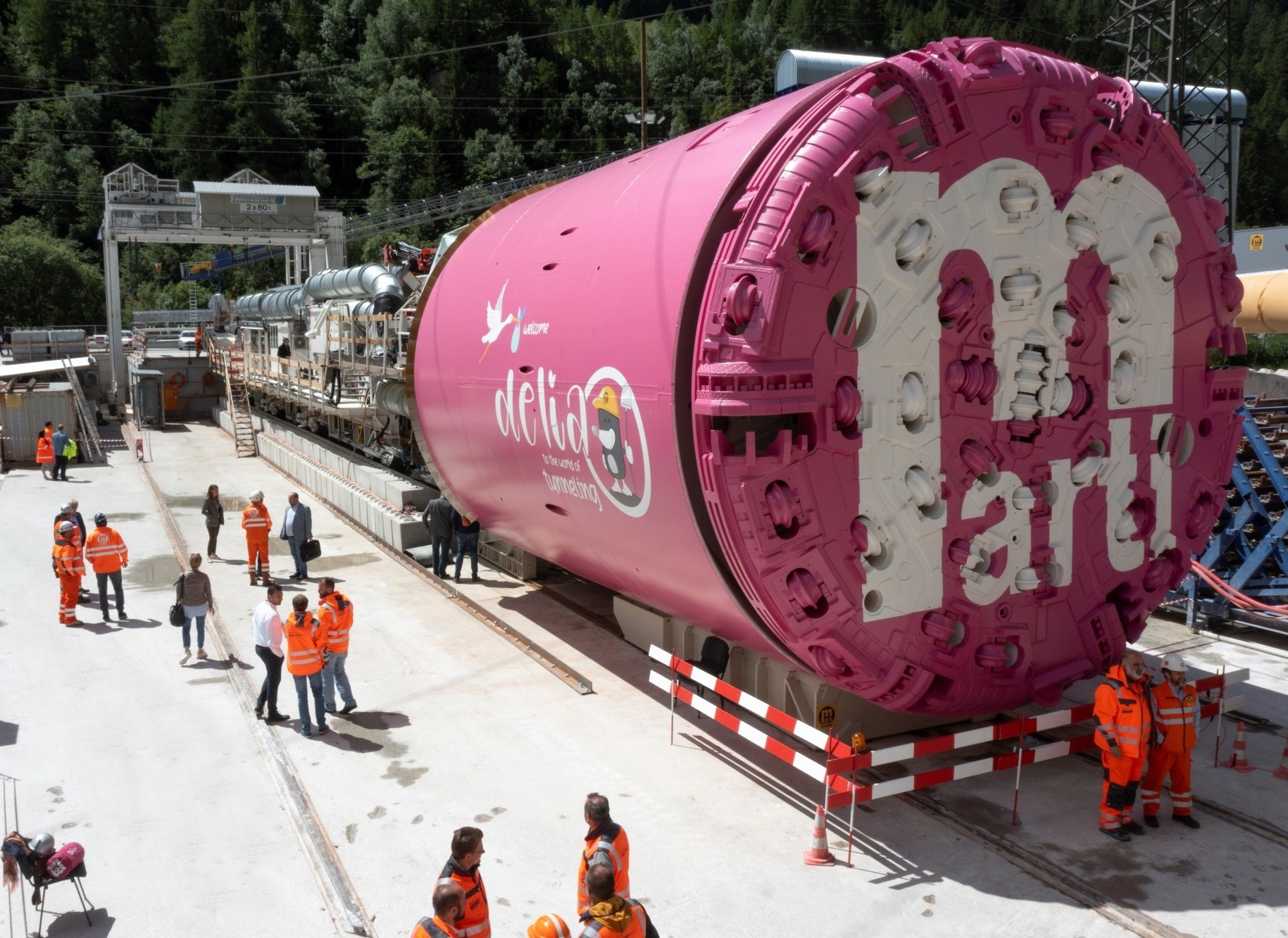 Cette machine maîtrise l'avancement à travers le granit dur du massif du Gothard ainsi que les formations de gneiss et de schiste avec un couple de 28,552 kilonewton-mètres.