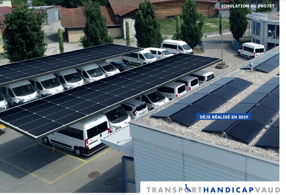 Transport Handicap Vaud lance un projet de panneaux photovoltaïques pour réduire son empreinte carbone et augmenter la recharge de ses véhicules électriques. L’association sollicite la communauté pour financer ce projet de 600’000 francs.