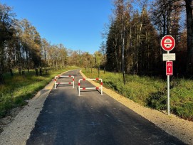 La première étape de la construction de la liaison cyclable franco-suisse reliant Bonfol à Pfetterhouse en France est achevée.