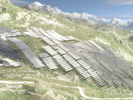 L'installation solaire alpine « Ovra Solara Magriel » doit être construite à plus de 2'100 m d'altitude, près du sommet de La Muotta dans le canton des Grisons.